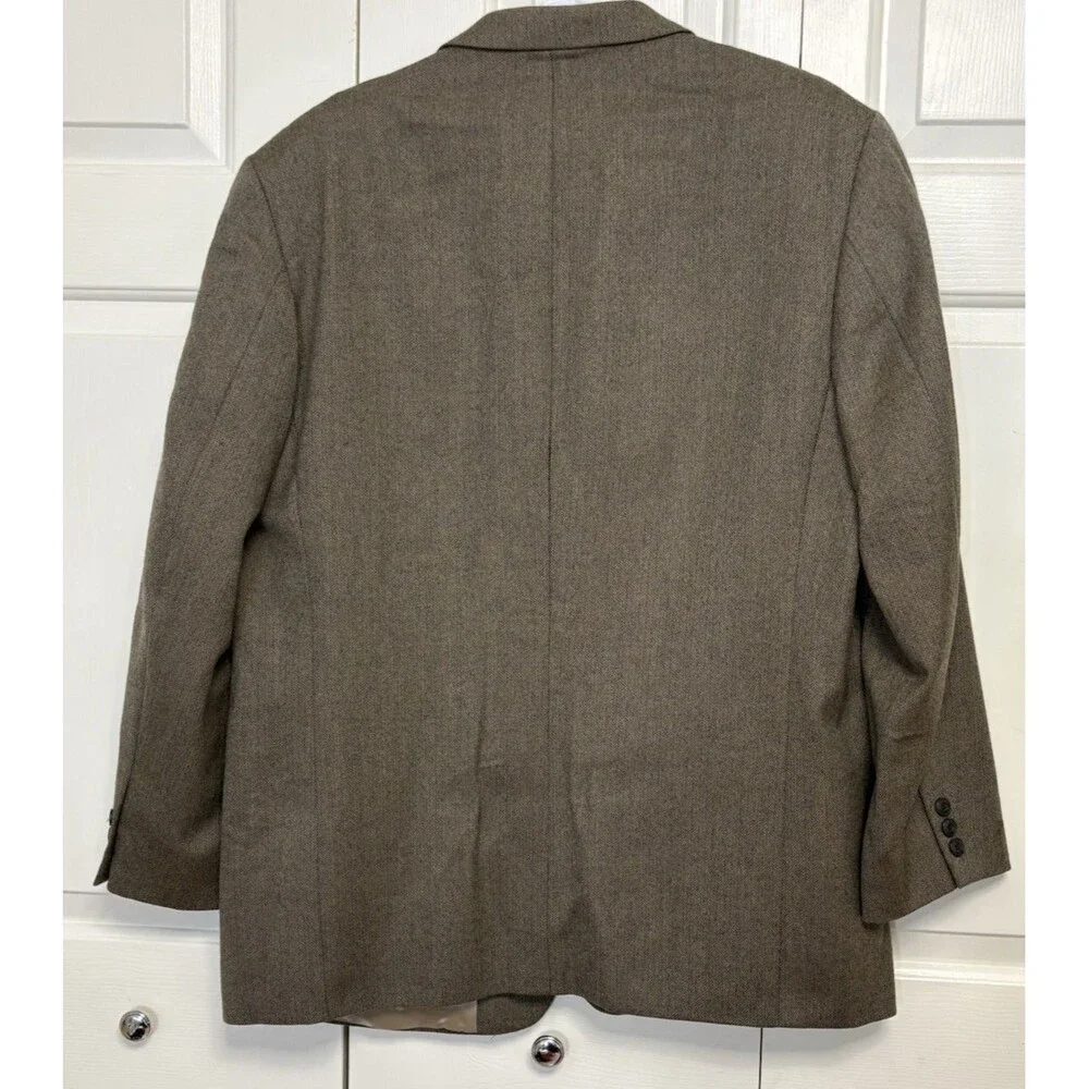 Vintage Fenzia Men's 46 Medium Blazer Brown 100% Wool  Sport Coat Made in Israel